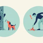 Illustration showing the difference between a pun and a joke.
