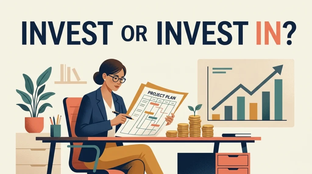 Invest or invest in grammar comparison for English learners.